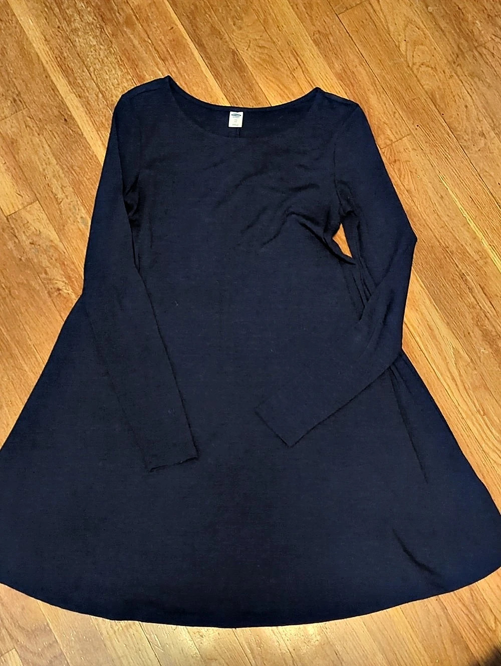 Old Navy Long-Sleeve Jersey-Knit Swing Dress Blue XS